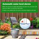 49FT Solar Drip Irrigation System, Auto Watering Kit for 15 Pots, Solar-Powered Plant Watering, 25 Timer Modes, 900ml/min Flow Indoor/Outdoor Garden, Balcony & Patio Irrigation System