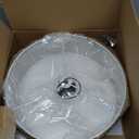 Semi Flush Mount Ceiling Light,16" Linen Drum Light Fixture,Bronze