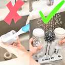 Double Baby Bottle Cleaning Brush Set with Suction Base - Cleans Two Bottles at Once - Includes Nipple Cleaner Brush - High Density Bristles, Dishwasher Safe - Baby Gift & Newborn Essential