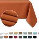 maxmill Jacquard Square Tablecloth Stain Resistant Waterproof Wrinkle Resistant Washable Soft Table Cloth, Decorative Fabric Table Cover for Dining Room, Indoor and Outdoor Use, 52 x 52 Inch, Rust