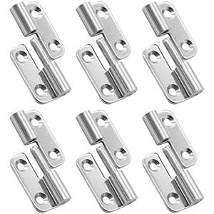 Bonsicoky 6 Pcs Stainless Steel Right Lift-Off Hinges, 1.5 Inch Detachable Slip Joint Small Flag Hinges with Screws