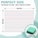 30 Pack Small White Boards, 9"x12" Double Sided Personal Dry Erase Boards Portable Handheld Whiteboards with Lines for Kids, Students, Teacher School, Include 30 Markers, 30 Erasers