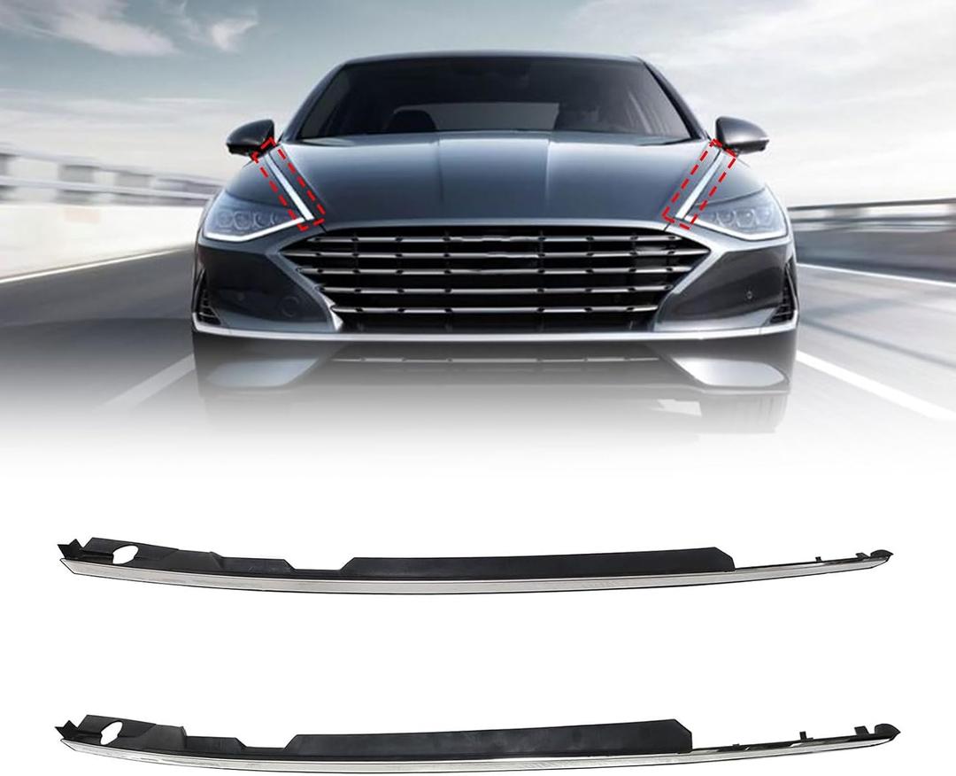 Priprilod Front Fender Trim Chrome Left+Right Side Fit For Hyundai Sonata 2020-2023 87711-L1100, 87711L1100, 87712L1100, 87712-L1100