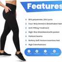 Women’s High-Waist Leggings - Buttery Soft & Breathable Leggings - Workout Leggings for Women (Black, L)