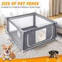 48x48x26 Inch Dog Playpen for Puppies and Small Dogs, Foldable Portable Indoor Pet Fence with Gate,Dog Play Enclosure