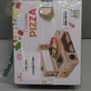 WOODMAM Wooden Pizza Toy - 48 PCS Montessori Pretend Play Food for Ages 3+, Educational Learning Toy Wooden Playset with Bake Oven, Christmas Birthday Gift for 3 4 5 6 Year Old