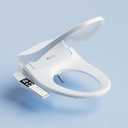 Lotus Bidet ATS-850 Elongated | Slim Heated Toilet Seat with Adjustable Warm Water Wash, Side Control Panel, Stainless Steel Nozzle, Warm Air Dryer, Night Light, Child Mode, Easy Installation