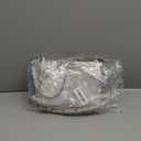 HOXIS Clear Zipper Cross Body Bag with Vegan Leather Trim (Ivory)