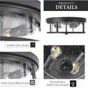 Black Ceiling Light Fixtures Flush Mount Light, 2 Bulb with Glass Flush Mount Ceiling Lights Fixture Bedroom, Indoor Outdoor Ceiling Lights for Porch Hallway Kitchen