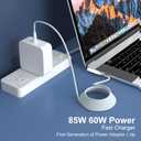 Compatible with Mac Book Pro Charger, 85W 60W Power Adapter L-Tip for MacBook Pro 13 15 17 Inch Before Mid 2012, 6.6FT Cable
