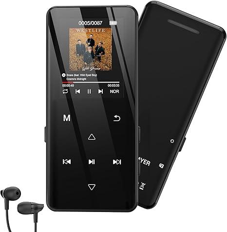 32GB MP3 Player with Bluetooth 5.3, HiFi Music Player with Speaker for Gym & Travel, 1.8" Screen Portable Audio Player with FM Radio, Voice Recorder, E-Book, Expandable Up to 128GB, Earphones Included