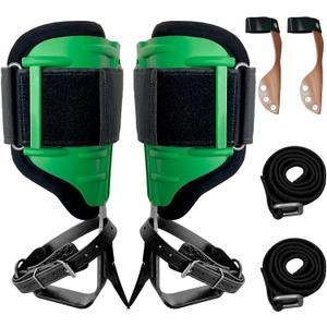 Tree Climbing Spikes Set, Alloy Steel Climbing Spurs, 350lbs Load Capacity, Green, Classic Style, Ideal for Climbers, Fruit Picking & Lumberjack