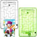 2 Pieces Present Card Holder Maze Puzzle - Creativity Plastic Puzzle Box With Intellectual Pinball Machine Game - Fun and Challenging for Teens Adults (Clear, Green)