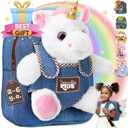 Naturally KIDS Toddler Backpack w Unicorn Toys, 2 Year Old Girl Birthday Gift, 3 Year Old Girl Gift Boy, Toddler Unicorn Toy
