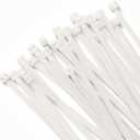 Mezzo Cable Zip Ties Heavy Duty 12 Inch100 Pack, Durable Plastic Wire Ties with 50 Pounds Tensile Strength, Self-Locking UV Resistant White Nylon Zip Ties for Indoor and Outdoor