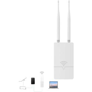 Outdoor Starlink WiFi Extender for Starlink Gen 3 Router, Starlink Signal/WiFi Repeater, IP65 Waterproof, Up to 56 Devices for Farm/Yard/RV/Campsite, 2.4G 574Mbps + 5.8G 1224Mbps (Grey)