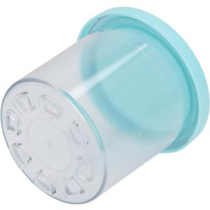 Ice Cream Containers Leakproof Stackable Design for Homemade Treats Variety Pack Storage PET Lid Transparent PC Cup Body (Blue), 4 Pack