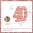 Eploger 40th Birthday Decorations for Women,40th Anniversary Decorations,30cm Rose Glod Glitter 40th Birthday Centerpieces for Table Decorations,Number 40 Table Topper Decor