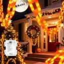 Flacchi Christmas Decorations Battery String Lights - 10 Ft 160 LED Plastic Chain String Lights with Waterproof, 8 Lighting Modes and Timer Function US Patent Product (Orange)