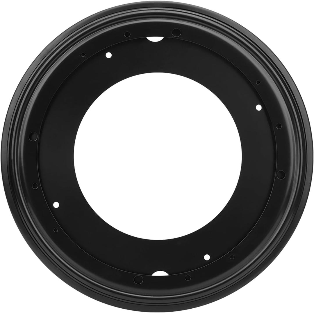12Inch Lazy Susan Hardware 5/16" Thick Round Lazy Susan Turntable Bearing Plate, Rotating Swivel Base Plate with 1000lbs Load Capacity, Lazy Susan Turntable Base for Serving Tray, Kitchen (12IN-Black-1Pcs)
