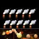 Paper Lantern Lights Battery Operated Hanging LED Lights Super Bright Easy Use Decorative Lighting for Outdoor/Indoor Wedding Camping Party Events Balloon Lanterns, Last 36 Hours (Pack of 12, Warm White)
