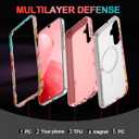 Casetego for Galaxy A17 5G Case,Compatible with MagSafe,[Military Grade Drop Test] Full Body Protection Slim Shockproof Rugged Marble Women Case for Samsung Galaxy A17 5G 6.7 inch,Celeste/Pink