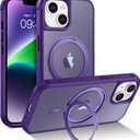 BENTOBEN for Magnetic iPhone 14 Plus Phone Case [Compatible with MagSafe] Rotatable Ring Holder Kickstand Design Shockproof Women Men Girl Boy Drop Protective Cover for iPhone 14 Plus 6.7 2022, Purple