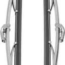 Wiper Blade Set,12in/30.48cm Front Windshield Wiper Blades Stainless Steel Polished Silver Universal for Car