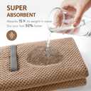 YFONG Large Hair Towel Wrap for Women, Super Absorbent Microfiber Hair Towel for Curly Hair, Fast Drying Hair Turbans with Elastic,Hair Drying Towel Wrap for Hair Care Anti Friz 26.3" X 40" (Brown)