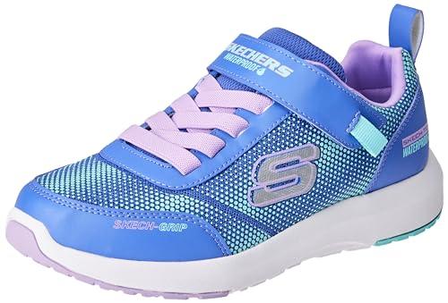 Skechers Girls Dynamic Tread-Journey Time Sneaker, Blue/Lavender, 1 Little Kid