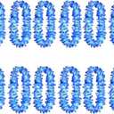 Thicken 41 Inch Blue Hawaiian Leis for Graduation Party, Dance Party, Photo Prop in Outdoors (12 Pcs)