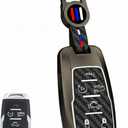 for Ram Key Fob Cover for 2019-2026 Dodge Ram 1500 limited Trx 2500 3500 Metal Remote Control Case Protector (RA6-Carbon Fiber)