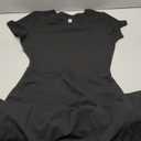 Women's Elegant Knee Length Dresses Vintage Summer Office Casual Floral Print Work Party A-Line Swing Dress with Pockets 162