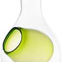 Urban Tokyo Japanese Cold Sake Wine Glass Decanter 12 fl oz Sake Bottle with Ice Cavity Pocket For Home or Restaurant Use (Green Pocket Cavity)