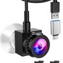 1080P Center Screen Webcam Adjustable Eye Contact Webcam with Microphone for PC and Laptop, Focus Center Cam USB C/A, Middle Screen Camera