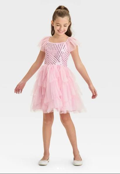 Pink Cosplay Costume Dress,  10-11 Years