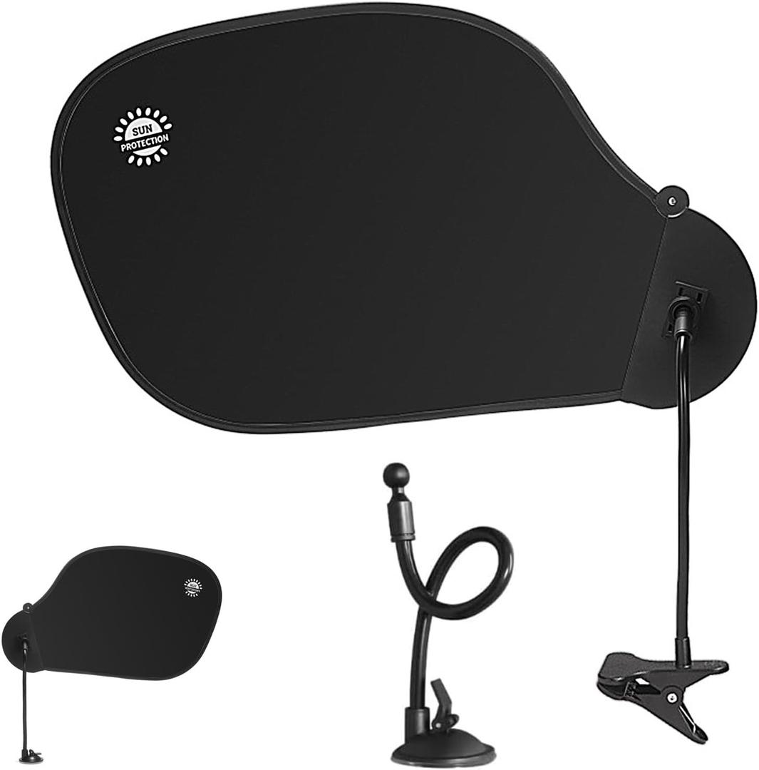 Adjustable Office Desk Shade for Cubicle to Block Light,2-in-1 Suction Cup & Clip Cubicle Shade,Portable Cubicle Light Shield for Cubicle to Block Light,Privacy Glare Reduction