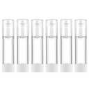 LONGWAY 1.7 Oz 50ml Clear Airless Cosmetic Cream Pump Bottle Travel Size Dispenser Refillable Containers/Foundation Travel Pump Bottle for Shampoo (Pack of 6)