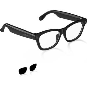 AI Smart Glasses with 800W HD Camera & 1080P Video Recording | AI Translation Assistant & Voice Control | Bluetooth 5.3 & WiFi | Anti-Blue Light & Polarized Lenses Included(V03-T8)