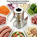 Electric Food Processor Pasteles Machine & Vegetable Chopper, 550W 120kg/h Commercial Meat Grinder, Stainless Steel Heavy Duty for Restaurant Home Canteen, 110V