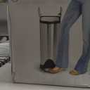 simplehuman 45 Liter / 11.9 Gallon Butterfly Lid Kitchen Step Trash Can, Brushed Stainless Steel