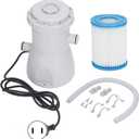 Pool Filter Pump, 30W 800GAL Waterproof Efficiently Low Noise Household Inflatable Swimming Pool Filter Pump Set, Easy Installation
