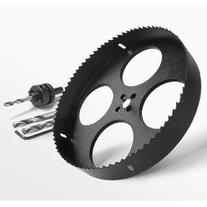 9-1/4 Inch Hole Saw with 1/2" Hex Shank Quick Change Arbor, JTemgle Bi-Metal Hole Saw Heavy Duty Hole Cutting Tool for Cornhole Boards, Recessed Lights, Wood, Plastic, Drywall & Soft Metal