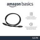 Amazon Basics Toslink Digital Optical Audio Cable, Multi-Channel, for Audio System, Sound Bar, Home Theatre, Gold-Plated Connectors, 3.3 Feet, Black