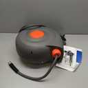 Retractable Air Hose Reel with Air Blow Gun, 3/8 In 65 ft Any Length Lock Air Compressor Hose Reel with Handle,180 Swivel Wall Mount for Garage