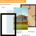 7x11 Picture Frame Black for Wall Mounting or Tabletop, Wood 7 x 11 Frame Photo Frame for Wall Hanging Horizontally or Vertically, Black, 1 Pack