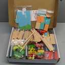 Tiny Land 110PCS Wooden Train Set  Toy Train with Tracks for Kids Ages 3-7, Compatible with Major Brands, Ideal Railway Playset for Boys and Girls, Great Birthday