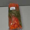 20 Bundles Artificial Plants Outdoor, UV Resistant Fake Flowers, Realistic Faux Lavender Shrubs for Porch Garden Window Box Home Decoration (Fall Orange)