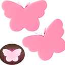 DASITON Pink Butterfly Night Light Plug Into Wall, Auto Dusk to Dawn Smart Sensor Night Light, Suitable for Living Room, Bedroom, Bathroom, Kitchen Hallway Dormitory, Kids, Adults (2 Pcs)