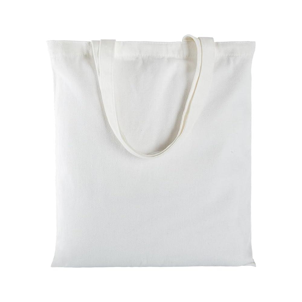 40 Pieces Sublimation Canvas Tote Bags Bulk Blank Tote Bags Screen Printing Reusable Polyester Grocery Bags for Sublimation Heat Transfer Vinyl DIY Crafting White, 14x16 Inch